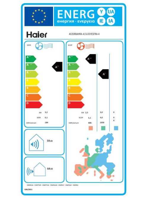 HAIER REVIVE + oldalfali split 3,5 kW