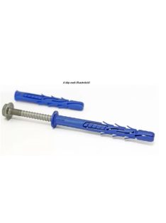   Rawplug, Klímatartó konzolhoz peremes dübel, hatlapfejű peremes csavarral M10X160mm